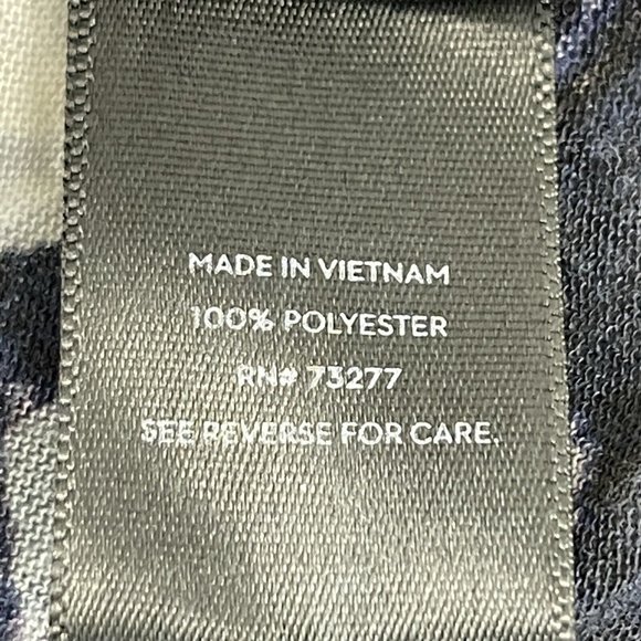 Simply Vera Wang Crinkle Floral Top Blouse Womens S Black 3/4 Handkerchief Hem - Picture 9 of 11